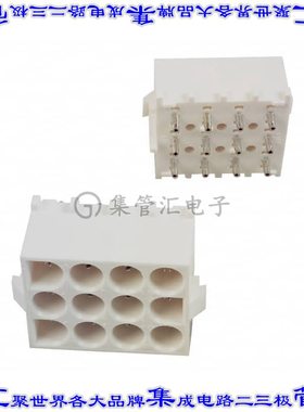 641974-1 针座连接器12POS接头3排6.35mm公形插针通孔直针锡