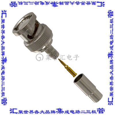 36650-3RFX 同轴连接器BNC插头公引脚压接50欧姆自由悬挂