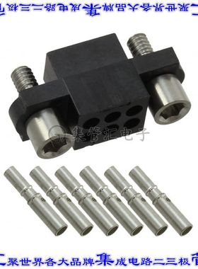 M80-4810642 矩形连接器6POS插座2排2mm母插口黑色压接镀金自由悬