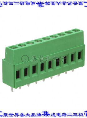 282856-9 线对板连接器9POS接线端子5mm通孔水平带板