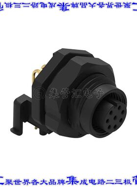 643240100408 圆形连接器8POS插座母插口螺钉镀金面板安装通孔直