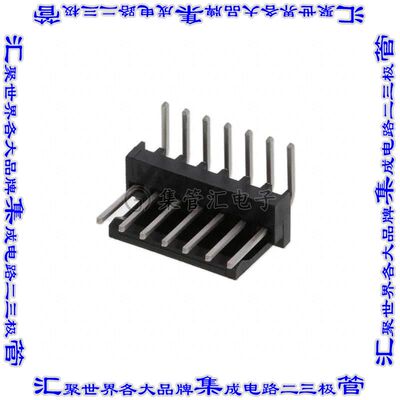 3-647630-7 针座连接器7POS接头2.54mm公形插针通孔直角锡