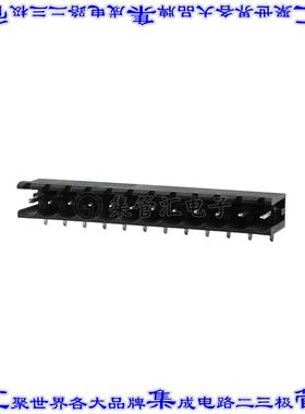 1759907 端子块连接器12POS接头公引脚带罩5.08mm黑色90DEG通孔