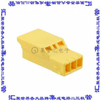 3-1565086-4 矩形连接器外壳3POS插座3.5mm公形引脚黄色自由悬挂