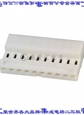 4-643814-0 矩形连接器10POS插座2.54mm母插口白色IDC锡自由悬挂