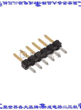 2355184-6 针座连接器6POS分离式2mm公形插针通孔直针镀金