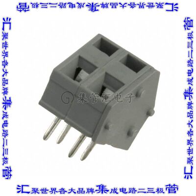 OSTHG020080 线对板连接器2POS接线端子5mm通孔成角度