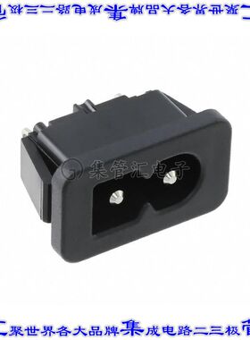 6160.0152 电源接入连接器2POS插座公形引脚IEC320-C8面板安装卡