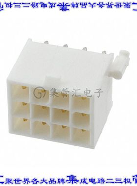 1-794040-1 针座连接器12POS接头3排4.14mm公形插针通孔直针镀金