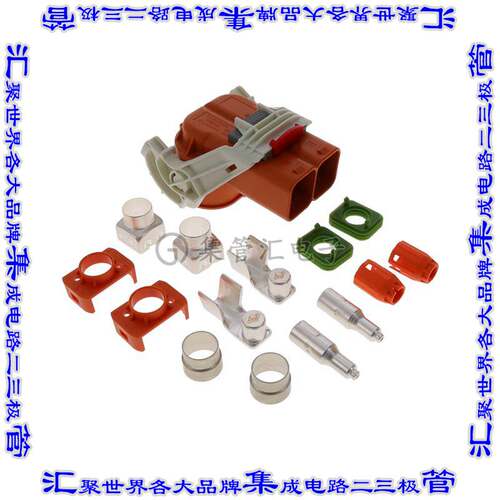 YHV800-2P-90-50M-B 矩形连接器2POS插口23mm母插口橙色压接自由