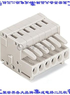 734-108 端子块连接器8POS插头母插口3.5mm灰色自由悬挂