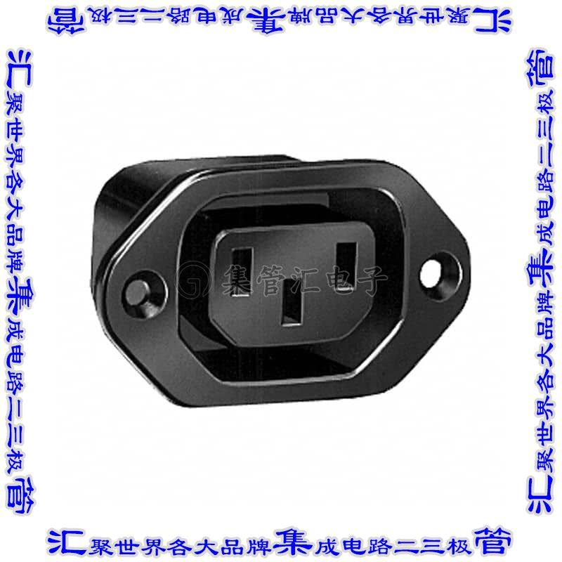 EAC305 电源接入连接器3POS插座母型插口IEC320-2-2/F面板安装法