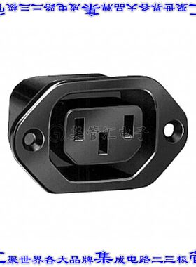 EAC305 电源接入连接器3POS插座母型插口IEC320-2-2/F面板安装法