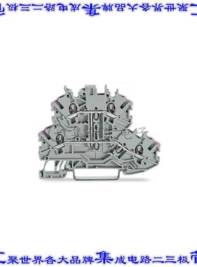 2000-2208 端子块连接器4POS馈通式3.5mm灰色16-24AWG