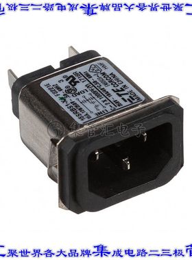 2-6609987-4 电源接入连接器3POS插座公型片状插脚IEC320-C14面板