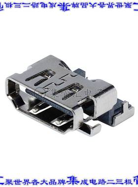 HD10-19-MSMT-TR 连接器HDMI插座19POS HDMI 2.0板边缘切口通孔直