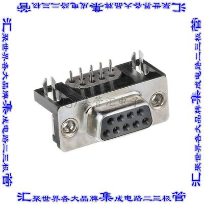 KF22X-E9S-N 连接器9POS插座母插口2排D-Sub通孔直角