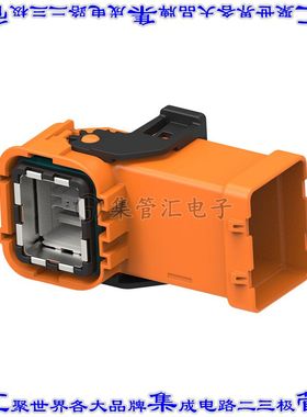 2840900-1 矩形连接器2POS插头6mm公引脚橙色压接自由悬挂