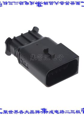 1801606-1 矩形连接器外壳10POS插头2排4.5mm公形引脚黑色自由悬
