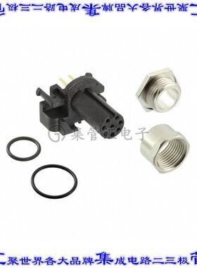 5-2172071-2 圆形连接器8POS插座母插口焊接镀金面板安装通孔