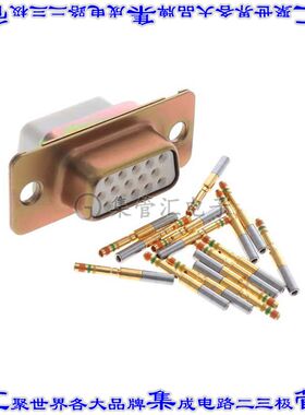 M24308/2-11F 连接器15POS插座母插口3排D-Sub高密度面板安装
