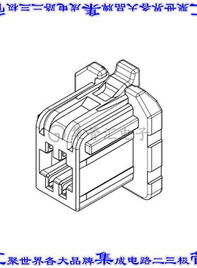 2045230401 矩形连接器外壳4POS插座2排1.25mm母形插口黑色自由悬