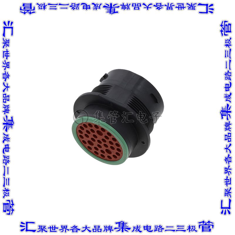 HDP24-24-35PN 圆形连接器35POS插座外壳用于公插针黑色面板安装