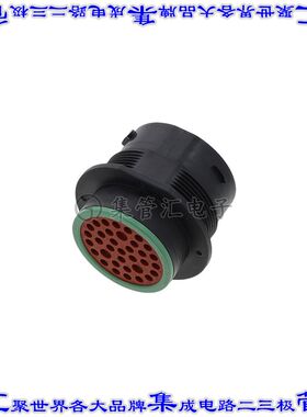 HDP24-24-35PN 圆形连接器35POS插座外壳用于公插针黑色面板安装
