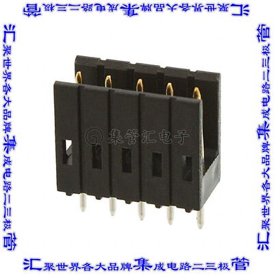 826467-5 针座连接器5POS接头2.54mm公形插针通孔直针镀金
