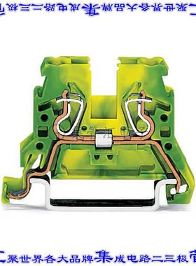 870-907/999-950 端子块连接器2POS接地地面5.0mm绿色黄色12-28AW