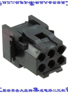 TST06RA00 矩形连接器外壳6POS插座2排5.08mm黑色面板安装