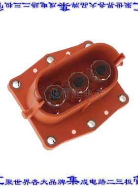 2141230-1 矩形连接器3POS接头23mm公引脚橙色螺钉银面板安装