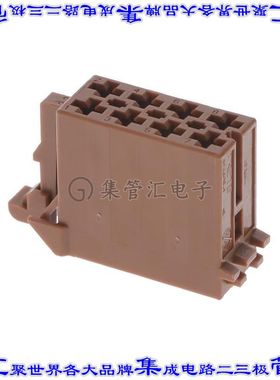 964409-1 矩形连接器外壳8POS插座2排6mm母形插口棕色自由悬挂