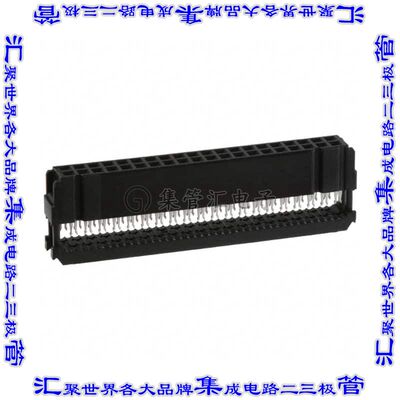 1658623-9 矩形连接器40POS插座2排2.54mm叉状黑色IDC镀金自由悬