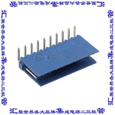 1-281698-0 针座连接器10POS接头2.54mm公形插针通孔直角锡
