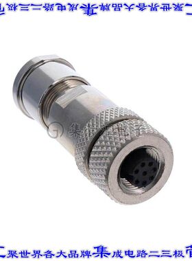 CNF12-S8SB0-BP9 圆形连接器8POS插头母插口螺钉镀金自由悬挂