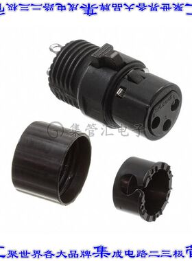 AAA3FBLP 圆形连接器3POS插头母插口焊杯银自由悬挂