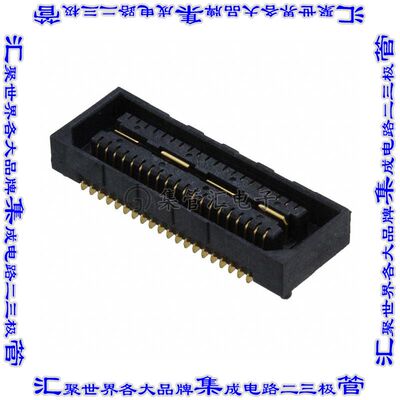 6-1658012-1 板对板连接器40POS插座中央带触点2排0.8mm表贴SMD镀