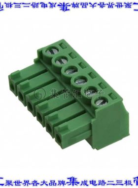 OSTTJ0631530 端子块连接器6POS插头母插口3.81mm绿色自由悬挂