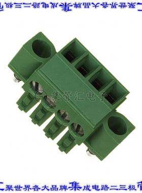 284510-4 端子块连接器4POS插头母插口3.5mm绿色自由悬挂
