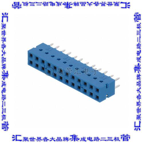 76342-312LF 针座连接器24POS插座2排2.54mm母形插口通孔直针镀金