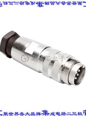 C091 31H008 101 2 圆形连接器8POS插头公引脚焊杯银自由悬挂