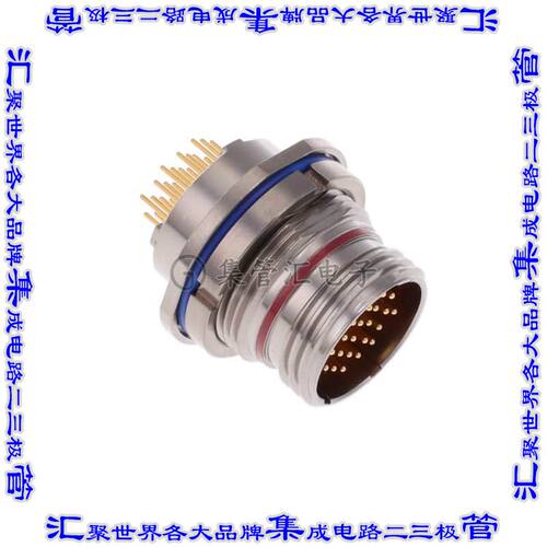 2M801-038-07MT10-26PA 圆形连接器26POS插座公形引脚焊接镀金面