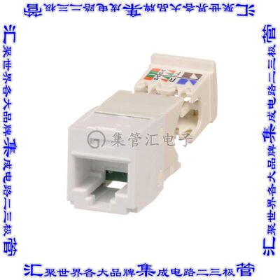 CJ688TGWH 接插件连接器CATEGORY 6, RJ45, 8-POSITION, 8-