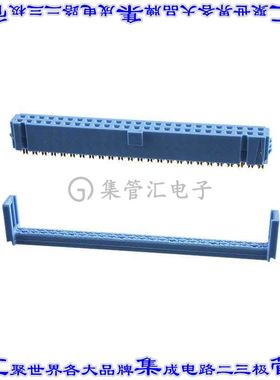 1-1658527-4 矩形连接器50POS插座2排2.54mm母插口蓝色IDC镀金自