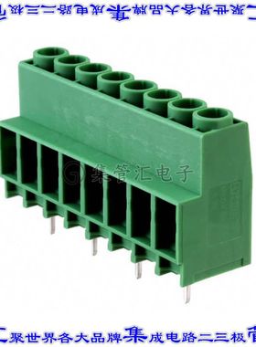 1777600 线对板连接器8POS接线端子6.35mm通孔水平带板