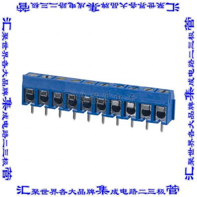 OSTTC100162 线对板连接器10POS接线端子5mm通孔水平带板