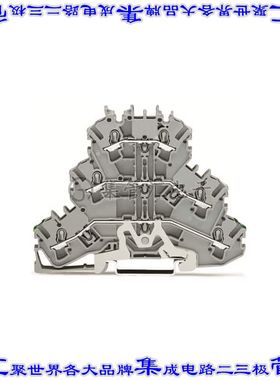 2002-3227 端子块连接器6POS馈通式3排5.2mm灰色12-22AWG