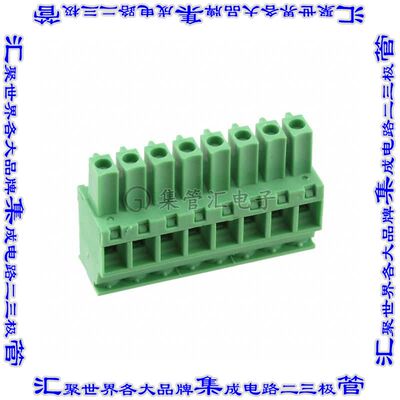 OSTTS08315B 端子块连接器8POS插头母插口3.81mm绿色自由悬挂