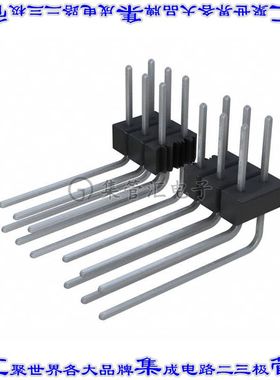 PEC10DBEN 针座连接器20POS分离式2排2.54mm公形插针通孔直角锡